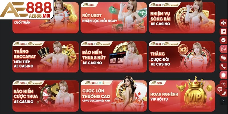 Phần lớn khuyến mãi AE888 dành cho tất cả thành viên hợp lệ