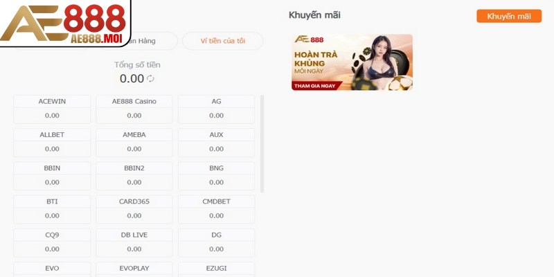 Rút tiền AE888 trên apps và trên website đều nhanh như nhau 