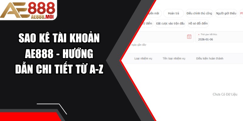 Sao Kê Tài Khoản AE888