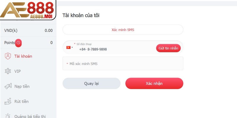 Trùng tên tài khoản AE888 khiến bạn bị đưa vào trạng thái chờ xác minh 